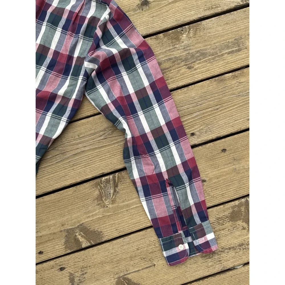 Vintage Levis Plaid Button Down Shirt Mens M Long Sleeve Cotton